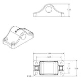RAM ROD® Bulkhead Spline Post Base (RAM-114BMU)