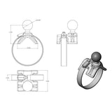 RAM V Shape Base for Rails & Yokes (RAM-B-108BU) - Image3