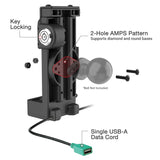 GDS® Uni-Conn™ Locking Spring Loaded Power + Single USB-A Dock (RAM-GDS-DOCKL-V12-U1CPDU)