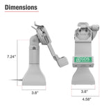 GDS® Uni-Conn™ 7" Locking Pedestal Dock with PoE - Gray (RAM-GDS-DOCKLR-D11-7-U1E-GRY)