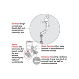 RAM® Phone Mount for Wheelchair Armrests with Quick Release & Swivel (RAP-AAPR-WCT-419-UN7U)