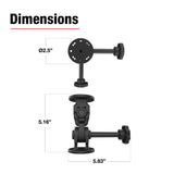 RAM® Dual 90-Degree Pivot Mount with Knob (RAP-101-PV4-2PU)