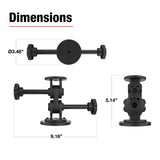 RAM® Dual Straight Pivot Magnetic Mount with Knob (RAP-101-PV4-2S-MAG88U)