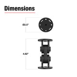 RAM® Dual Straight Pivot Mount (RAP-101-PV4-2S-NKU)