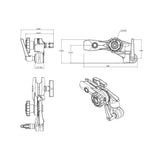 RAM® Ratchet & Swing Arm with 1/2" NPT Hole and Single Socket Arm (RAM-261-ADJU)