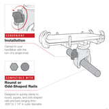 RAM® Quick-Grip™ XL Phone Mount with Low-Profile Tough-Claw™ (RAM-HOL-PD4-400-1U)