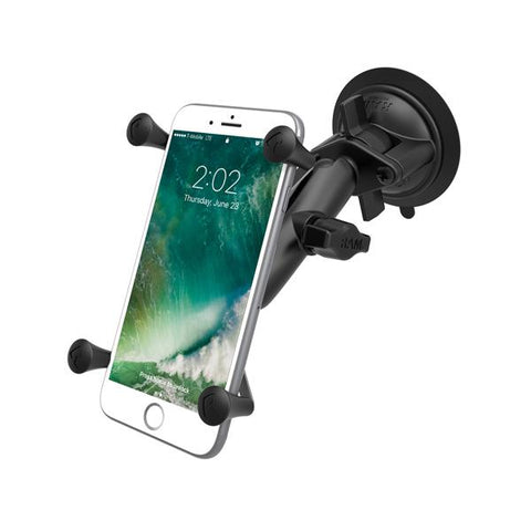 RAM Twist-Lock Suction Cup Mount with Universal X-Grip Phone/Phablet Cradle (RAM-B-166-UN10U) - RAM Mount Singapore