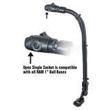 RAM Transducer Arm Mount w/ Aluminum Rod & Single Socket (RAM-B-316-18-TRA1-NB) - Image3